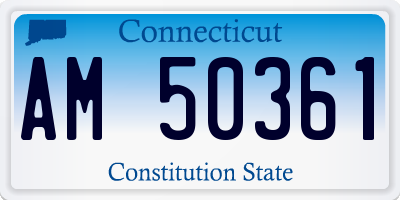 CT license plate AM50361