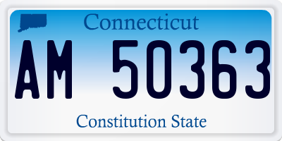CT license plate AM50363