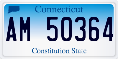 CT license plate AM50364