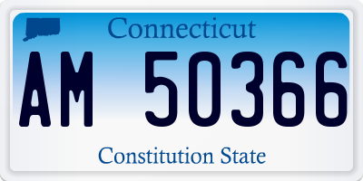 CT license plate AM50366