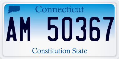 CT license plate AM50367