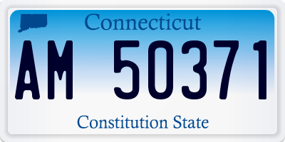 CT license plate AM50371