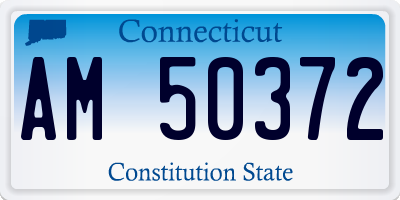 CT license plate AM50372