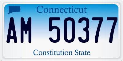 CT license plate AM50377
