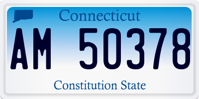 CT license plate AM50378