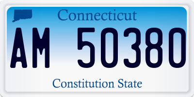 CT license plate AM50380