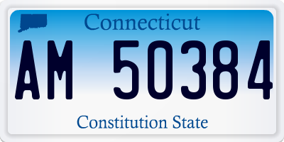 CT license plate AM50384