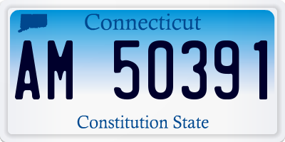 CT license plate AM50391