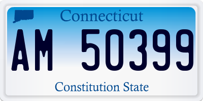 CT license plate AM50399