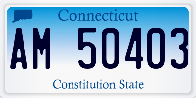 CT license plate AM50403