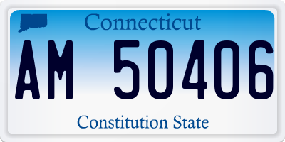 CT license plate AM50406