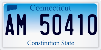 CT license plate AM50410