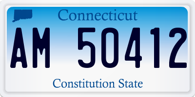 CT license plate AM50412
