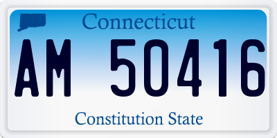 CT license plate AM50416