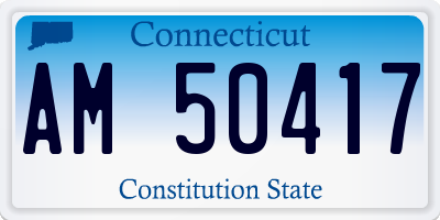 CT license plate AM50417
