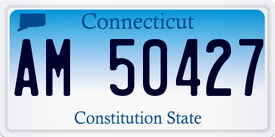 CT license plate AM50427