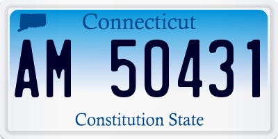 CT license plate AM50431