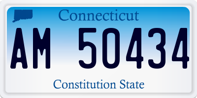 CT license plate AM50434