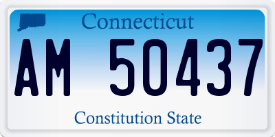 CT license plate AM50437