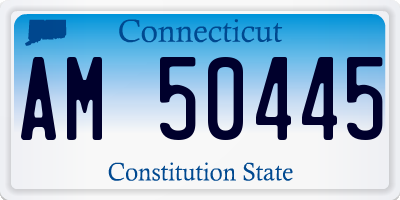 CT license plate AM50445