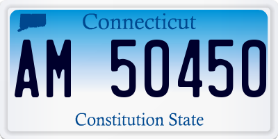 CT license plate AM50450