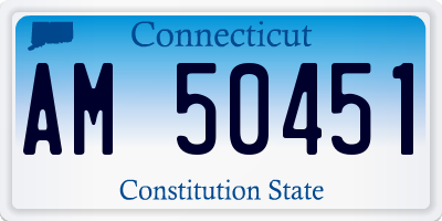 CT license plate AM50451