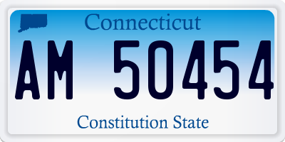 CT license plate AM50454