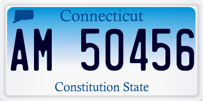 CT license plate AM50456