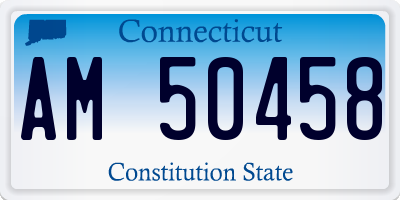 CT license plate AM50458