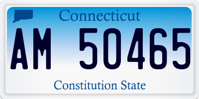 CT license plate AM50465