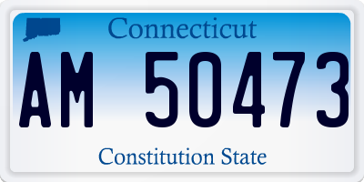 CT license plate AM50473