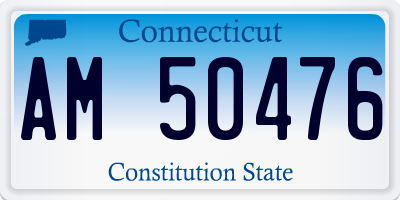 CT license plate AM50476