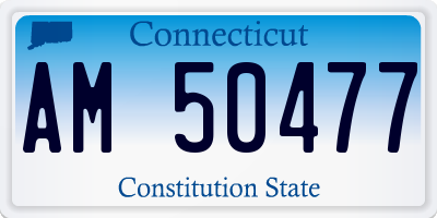 CT license plate AM50477