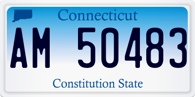 CT license plate AM50483