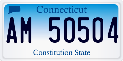 CT license plate AM50504