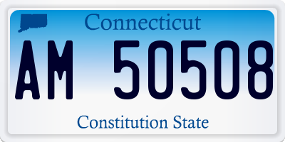 CT license plate AM50508