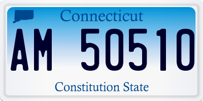 CT license plate AM50510