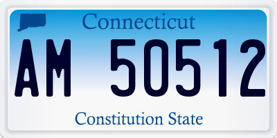 CT license plate AM50512