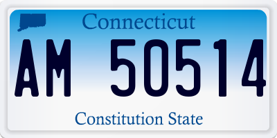 CT license plate AM50514