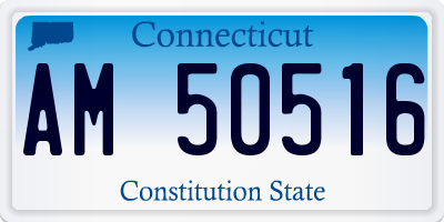 CT license plate AM50516