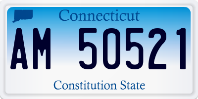 CT license plate AM50521