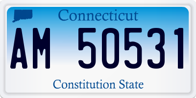 CT license plate AM50531