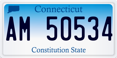 CT license plate AM50534