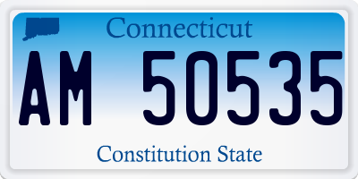 CT license plate AM50535