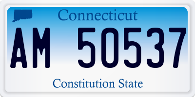 CT license plate AM50537
