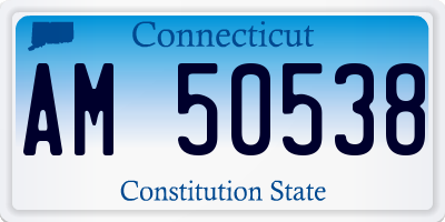 CT license plate AM50538
