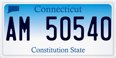 CT license plate AM50540