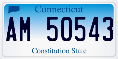CT license plate AM50543