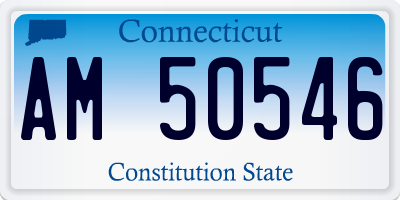 CT license plate AM50546