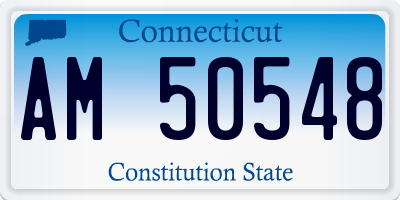 CT license plate AM50548